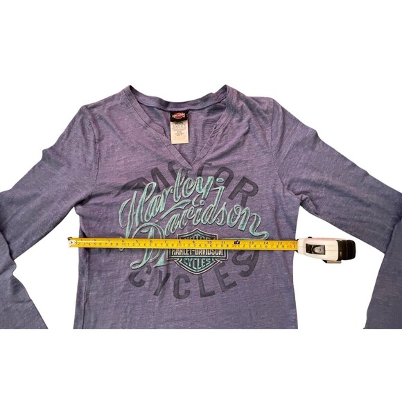 Harley Davidson Shirt Women’s M Long Sleeve Colboch Morristown TN Purple - Picture 7 of 7